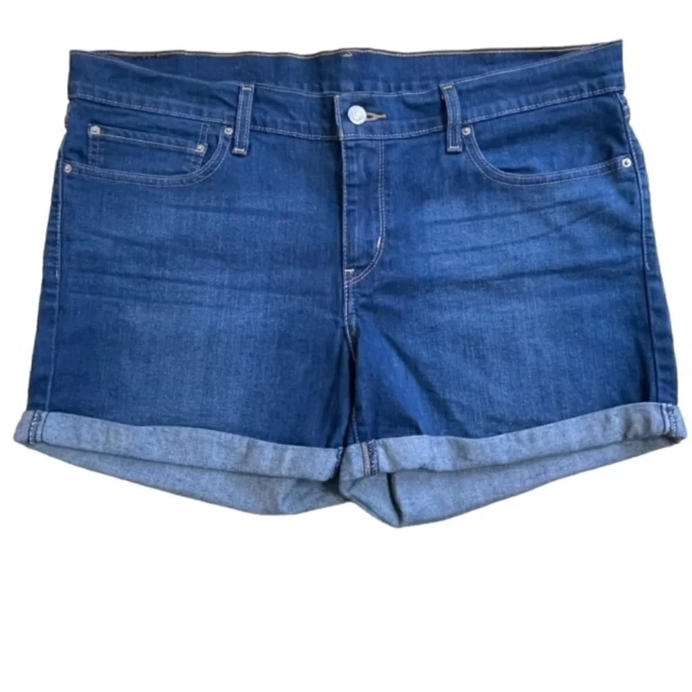 LEVI'S Mid-Rise Cuffed Hem Jean Shorts - Size 33